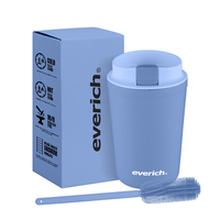 Mug à café isotherme réutilisable de 12 oz et 14 oz, anti-fuite, avec couvercle rabattable, en acier inoxydable