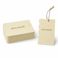 Étiquette de vêtement personnalisée imprimée à l'or avec cordon en corde naturelle pour pull, marque de vêtements, étiquette en papier