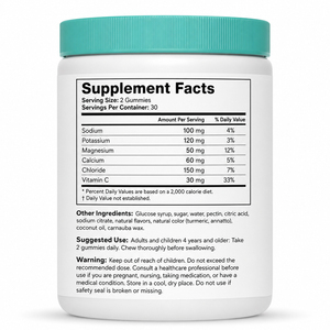 Vegan Adult Multivitamin Electrolyte Gummies Sports Supplements Multimineral Hydration Gluten-Free Low-Sugar 90 Gummies - Product Image 6