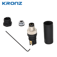 Connecteur d'Aviation Étanche KRONZ M8 3P 4P Mâle-Femelle IP67, Prise Circulaire pour Câble de Capteur, Blindage Métallique, Qualité Industrielle