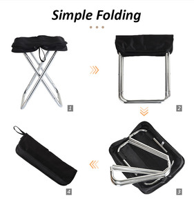Fabbrica all'ingrosso Cheep all'aperto Mini piccola pesca portatile in alluminio compatto ultraleggero <span class=keywords><strong>pieghevole</strong></span> <span class=keywords><strong>sgabello</strong></span> da campeggio - Product Image 3