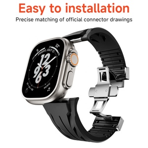 Eraysun Silicone Ultra 2 cinturino orologio di lusso regolabile Sport traspirante 42/44/45/49mm I <span class=keywords><strong>cinturini</strong></span> 10/9/<span class=keywords><strong>8</strong></span> per <span class=keywords><strong>Apple</strong></span> <span class=keywords><strong>Watch</strong></span> Band - Product Image 2