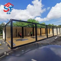 Structure en acier galvanisé, maison modulaire détachable, design moderne respirant, structure robuste et pliable pour la construction de maisons