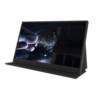 Moniteur Portable 15,6 Pouces Tactile Double Écran avec Haut-parleur Dalle IPS Ultra Fine pour Ordinateur Portable et PC, Appareil de Jeu