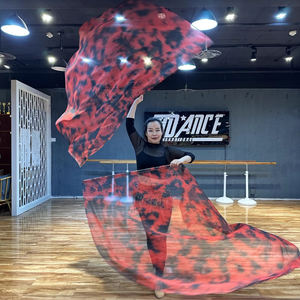 女子表演穿半圆旗长面纱竹扇折叠肚皮舞扇子过节活动庆典 - Product Image 2