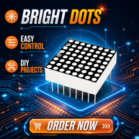 Modules de matrice de points LED 8x8 de couleur blanche 20mm*20mm 7088 pour affichage défilant en intérieur – Direct Usine