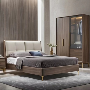 Set di Mobili per Camera d'Albergo in Legno dal Design Moderno con Pannelli Personalizzabili in Dimensioni e Colori per Appartamenti e <span class=keywords><strong>Hotel</strong></span> - Product Image 5