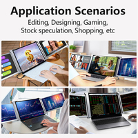 Monitor Portátil de 14 Pulgadas, Pantalla Dual, Extensor de Pantalla para Portátil, Pantalla Externa FHD IPS, Tipo-C HDMI, Segundo Monitor para Viajes de Negocios y Trabajo