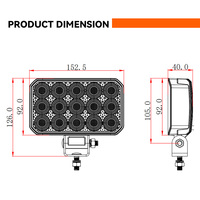 Projecteurs de travail LED 6 pouces en gros, faisceau large, 9-36V, IP69K, pour l'agriculture, les équipements miniers, les tracteurs, les excavatrices, les remorques