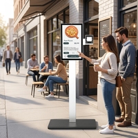 Pantalla LCD de Alta Luminosidad para Kiosco de Autoservicio con Pantalla Táctil para Interiores y Exteriores, para Restaurantes de Comida Rápida y Cafeterías