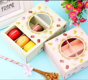 Made In China Low Price Custom Size Paper cake candy Gift Packing Macarons Box Baking Cookie Packaging For wholesale