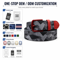 Ceinture de baseball personnalisée en toile imprimée, ceinture d'uniforme d'équipe réglable, ceinture de sport pour jeunes, OEM ODM