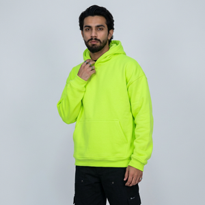 Sweat-shirt à capuche pour homme en polaire polyester/coton, pull-over personnalisé avec poche, séchage rapide, respirant, hiver, décontracté, éco-responsable - Product Image 1