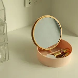 Design unico di Stoccaggio Tabella di Bellezza Personalizzato Specchio Specchio Per Il Trucco per Le Donne