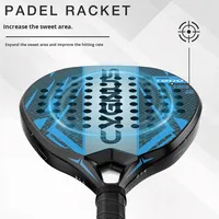 Raquette de padel en fibre de carbone 3K, noyau en mousse EVA, logo personnalisé, raquette de sport portable pour l'extérieur, ODM/OEM