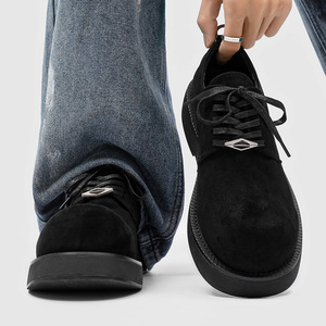 Nuove Scarpe Derby da Uomo con Suola Spessa, Tacco Alto, Taglio Basso, Punta Rotonda, Scarpe in Pelle alla Moda - Product Image 2