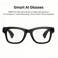Lunettes Intelligentes avec Caméra 800W, Traduction IA ChatGPT, Contrôle Tactile, Prise de Vue HD, Lunettes de Soleil Intelligentes Anti-lumière Bleue Magnétiques