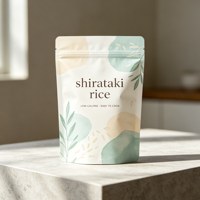 Wholesale Gluten Free High Fiber Instant Food Dried Shirataki Rice Konjac Halal Certified 500g