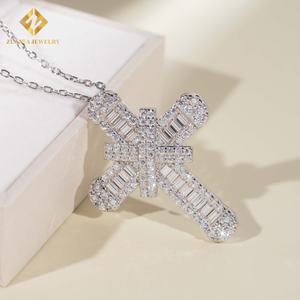 Collar con Dijes de Moissanita para Mujer, Joyería de Plata de Ley 925 con Certificado GRA, Novedades - Product Image 5