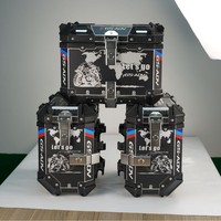 Boîte à bagages arrière universelle en alliage d'aluminium pour moto et véhicule électrique, capacité 45L-100L