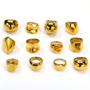 Bague en acier inoxydable plaqué or 18 carats, squelette poli, style simple et tendance, modèle <span class=keywords><strong>Atila</strong></span> AJ-0189, vente en gros, bijoux pour femmes - Product Image 6