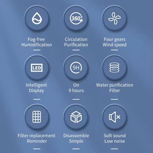 Purificateur d'<span class=keywords><strong>air</strong></span> de bureau pour la maison, humidificateur de fumée pour la maison, filtre HEPA, nettoyage de l'<span class=keywords><strong>air</strong></span> de la maison, purificateur d'<span class=keywords><strong>air</strong></span> anti-poussière - Product Image 5