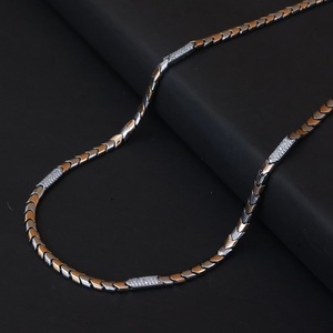 สร้อยคอแบบโซ่ลิงค์ทันสมัย ผลิตจากเงินแท้ 64% โดย SATVA SILVER พร้อมเคลือบโรเดียม - Product Image 1