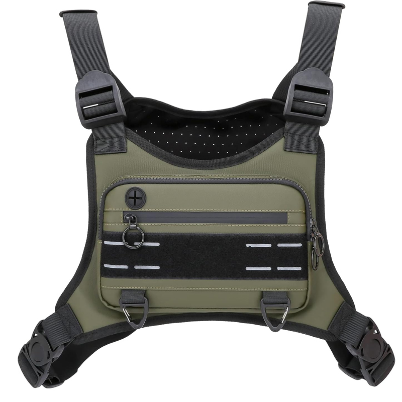 Sports Chest Bag for Men Women Water Resistant Lightweight Front Chest Pack Running Vest Bag With Extra Storage for Workouts