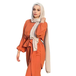 Timur Tengah mode Arab Jilb Turki 2 potong gaun Muslim wanita Abaya Dubai wanita Muslim tradisional
