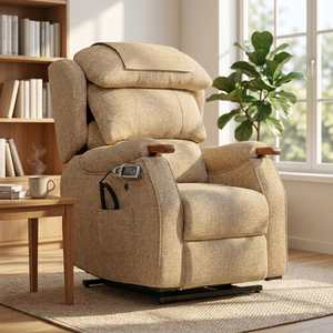 Fauteuil inclinable à double moteur pour soins aux personnes âgées, zéro gravité, avec chauffage, appuie-tête réglable, soutien lombaire et roulettes mobiles - Product Image 2