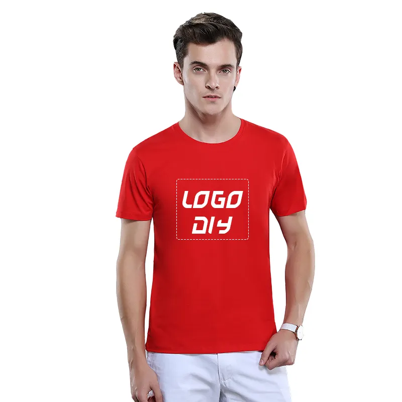 Großhandel Hochwertige Sommer Herren Plain T-Shirts Weißes T-Shirt Benutzer definierte Herren T-Shirts Rohlinge Übergroße T-Shirts