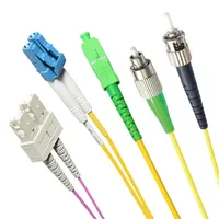 Single-Mode 5G Fiber Patch Cord 0.9mm 2.0mm 3.0mm SC/LC/FC/ST Connectors 1m Jumper Cable for FTTH Use 1-Year Warranty
