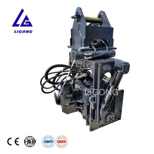 Inclinabile di tipo a 90 gradi idraulico martello vibratorio attacco battipalo per escavatori 16-45 tonnellate - Product Image 1