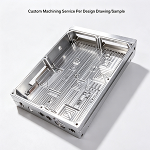Boîtier électronique en aluminium usiné CNC, coque de refroidissement, boîtier métallique, cadre, boîtier d'amplificateur, service CNC personnalisé - Product Image 1
