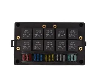 Relé automotriz de 15 vías, caja de chip de fusible, conjunto de caja de asiento está equipado con relé central de control de 12V24V