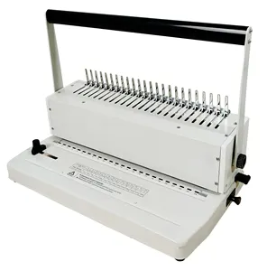 Hot sell desktop A4 size paper office home use plastic comb binding 24 Holes Manual 15 sheets binder machine with hardcover book