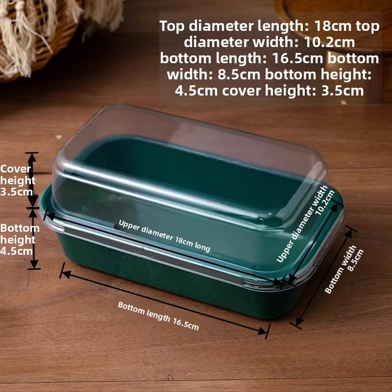 Boîte à fond vert renforcé avec couvercle plat.