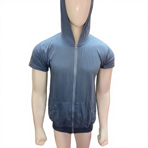 Sudaderas con cremallera para mastectomía con bolsillos para drenaje, imprescindibles para después de la cirugía, camisetas de recuperación de manga corta con cremallera frontal completa y suaves. - Product Image 1