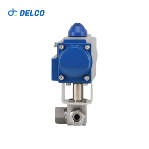 Vanne à boisseau sphérique DELCO à trois voies filetée à actionnement pneumatique DK66-HG-T - Product Image 6