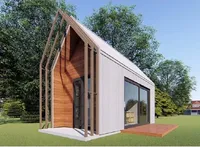 Maison triangulaire de luxe belles maisons préfabriquées en conteneur de 40 pieds maison en conteneur de style européen