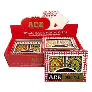 Jeu de cartes pour <span class=keywords><strong>Poker</strong></span>, tout en plastique, pochoirs étanches, rouge et noir, cartes de <span class=keywords><strong>Poker</strong></span>, nouvelle collection 100% - Product Image 6