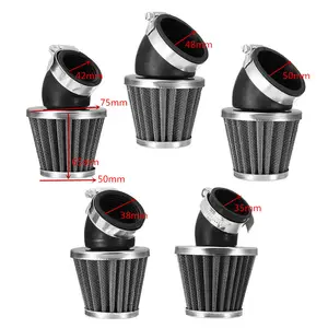 Universal Motorcycle Air Filter 28 35 39 42 48 Mm Cone Style With 45 Degree Bend Inlet For Motorcycle ATV Scooter Pit Dirt Bike