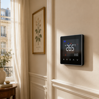 Termostato Inteligente con Pantalla Táctil TFT WiFi Tuya, Controlador de Calefacción Programable 5+2 para Caldera de Gas y Piso Radiante Eléctrico