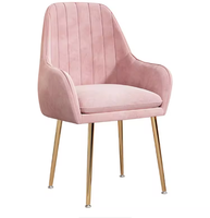 Chaise de salle à manger de style mid-century en vente chaude, pieds dorés, qualité restaurant, chaise de salle à manger en velours, cadre en acier métallique, prix bas, chambre à coucher