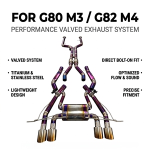 Vortex Titanium Purple Valved Catback <b>Exhaust</b> for BMW G80 M3 G82 M4 with Center Drum Quad Tips Pipeline System Assemblies - Product Image 1