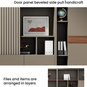 Armoire à vin, bibliothèque et classeur de bureau en bois traditionnel de luxe, écologique et durable, de haute qualité, en gros - Product Image 3