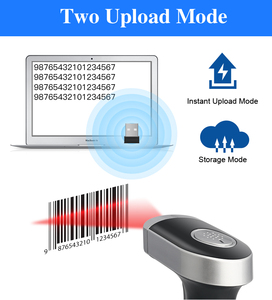 Escáner inalámbrico de batería de mano 2200mAh 2,4G/<span class=keywords><strong>USB</strong></span> Lector de código de barras 1D 2D con capacidad Bluetooth - Product Image 6