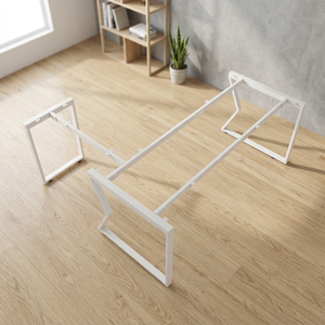 CBMC022 Minimalist Design L-Shaped Stainless Steel Table Legs 160x160cm White/Black Dining Kitchen Furniture MConcept Assembly - Product Image 2