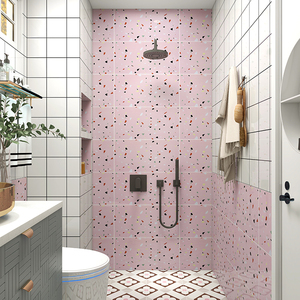 Macaron-azulejos de cerámica de estilo nórdico, azulejos de pared de cerámica brillantes de 300x600mm, partículas de colores brillantes, <span class=keywords><strong>terrazo</strong></span> <span class=keywords><strong>pulido</strong></span> - Product Image 2