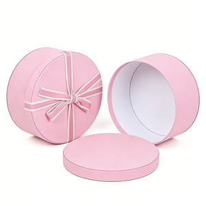 Cajas de Regalo Rígidas de Cartón con Tapa y Base Redondas, Personalizadas con Logotipo, para Cumpleaños, San Valentín, Bodas - Product Image 4